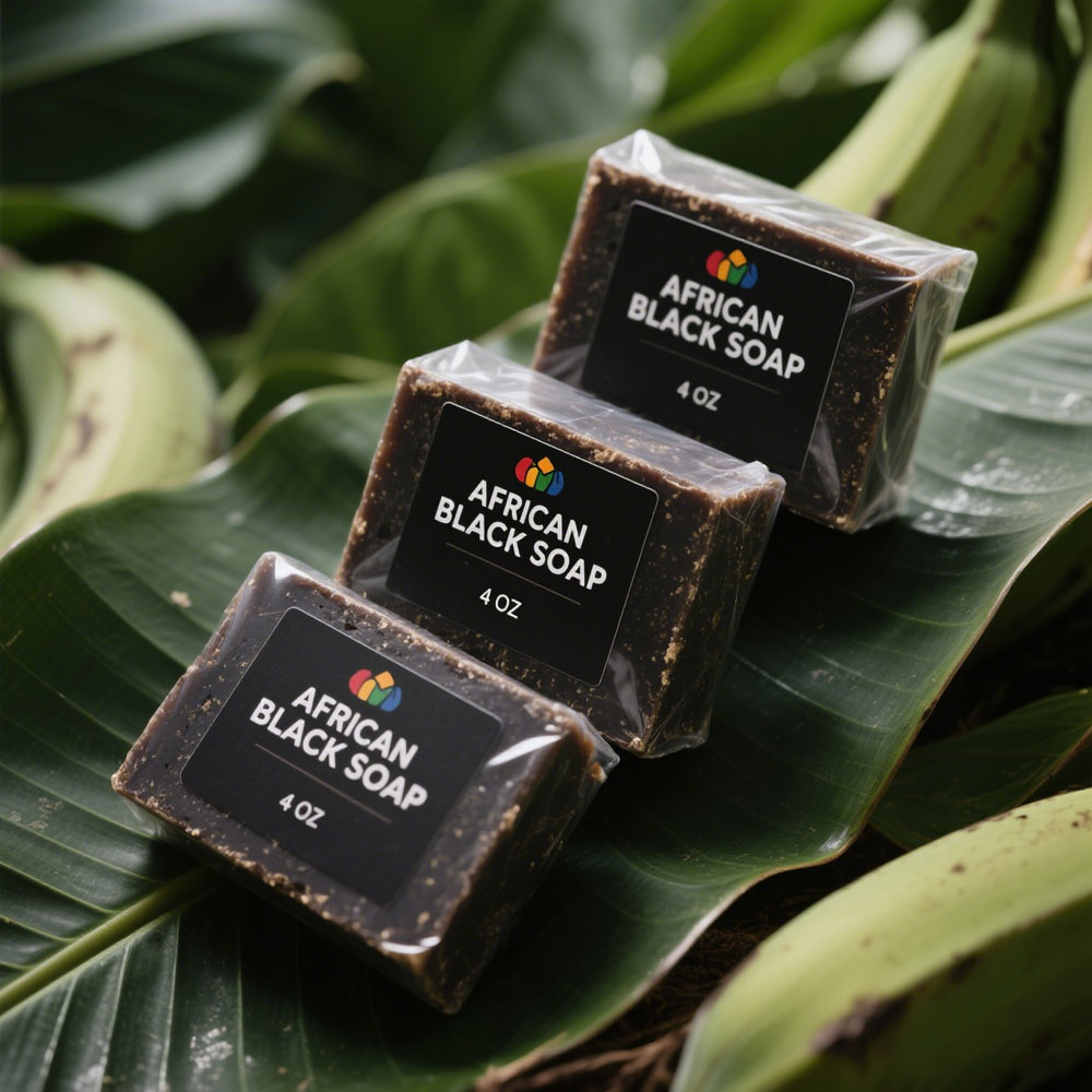 Organic Raw African Black Soap Bar – Authentic Shea Moisture for Acne & Pimples
