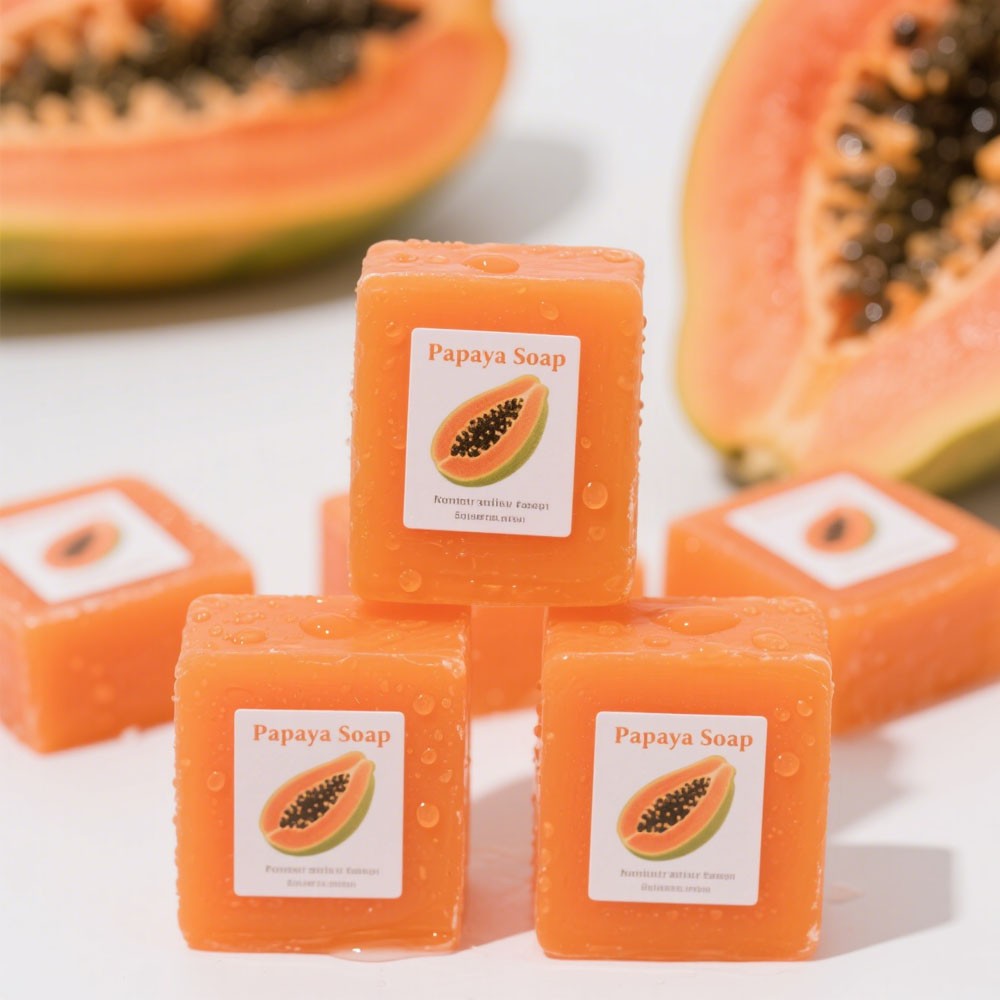 <strong>Papaya Kojic Acid Whitening Soap – Skin Lightening & Bleaching Bar for Dark Spots, Acne, and Hyp</strong>